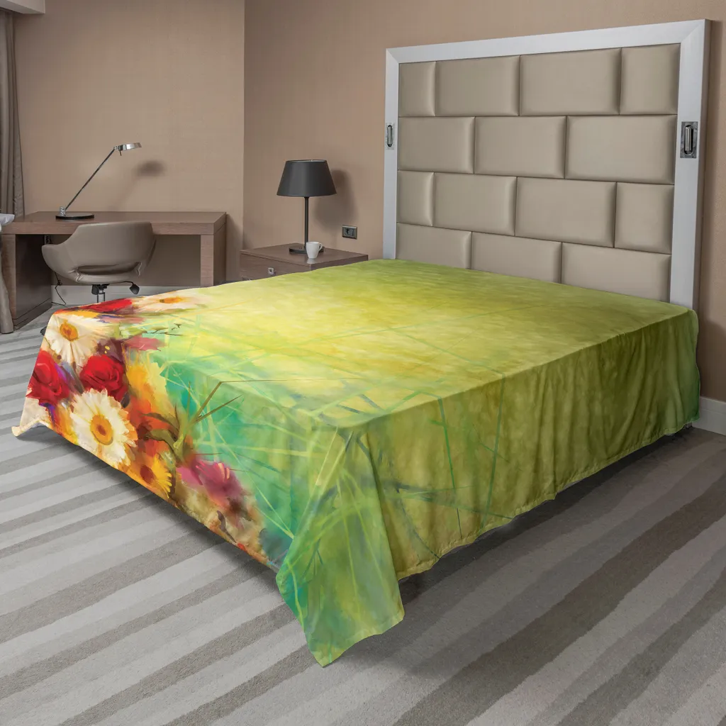 Lenzuolo ABAKUHAUS Fiori e Rose 275x260 cm | Morbidezza Vintage
