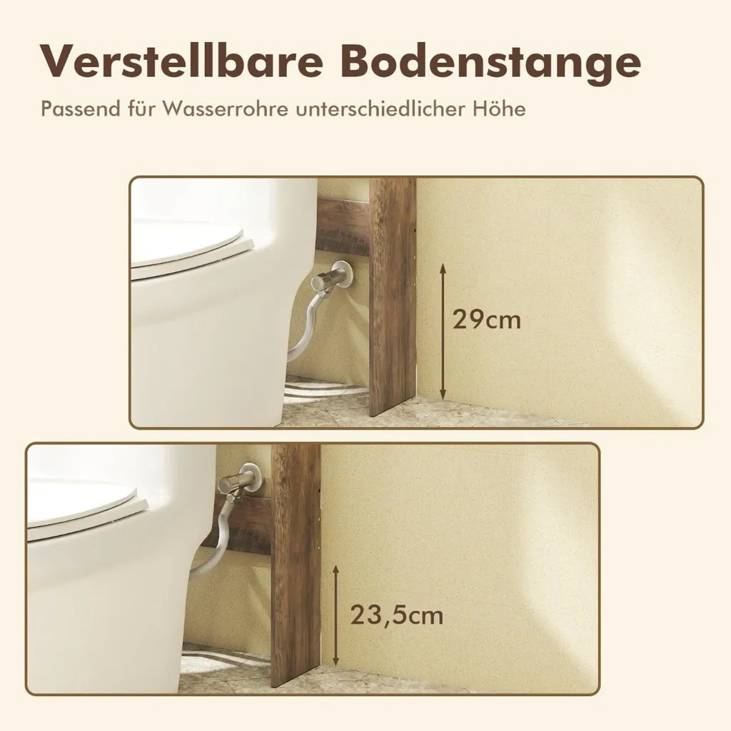 Armoire murale de salle de bain étagère réglable et porte-rouleau pratique