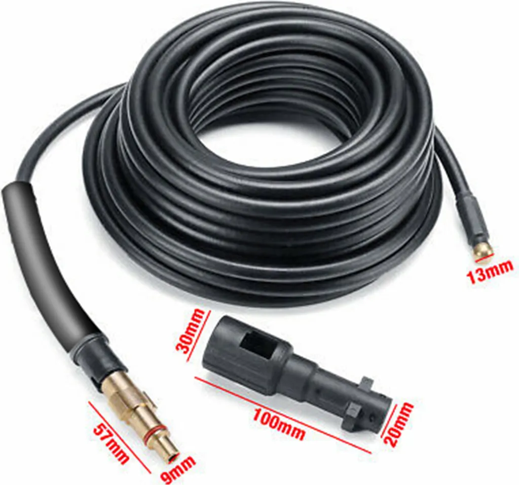 Kit Déboucheur de Canalisations 15M Adaptable Nettoyeur Karcher Série K