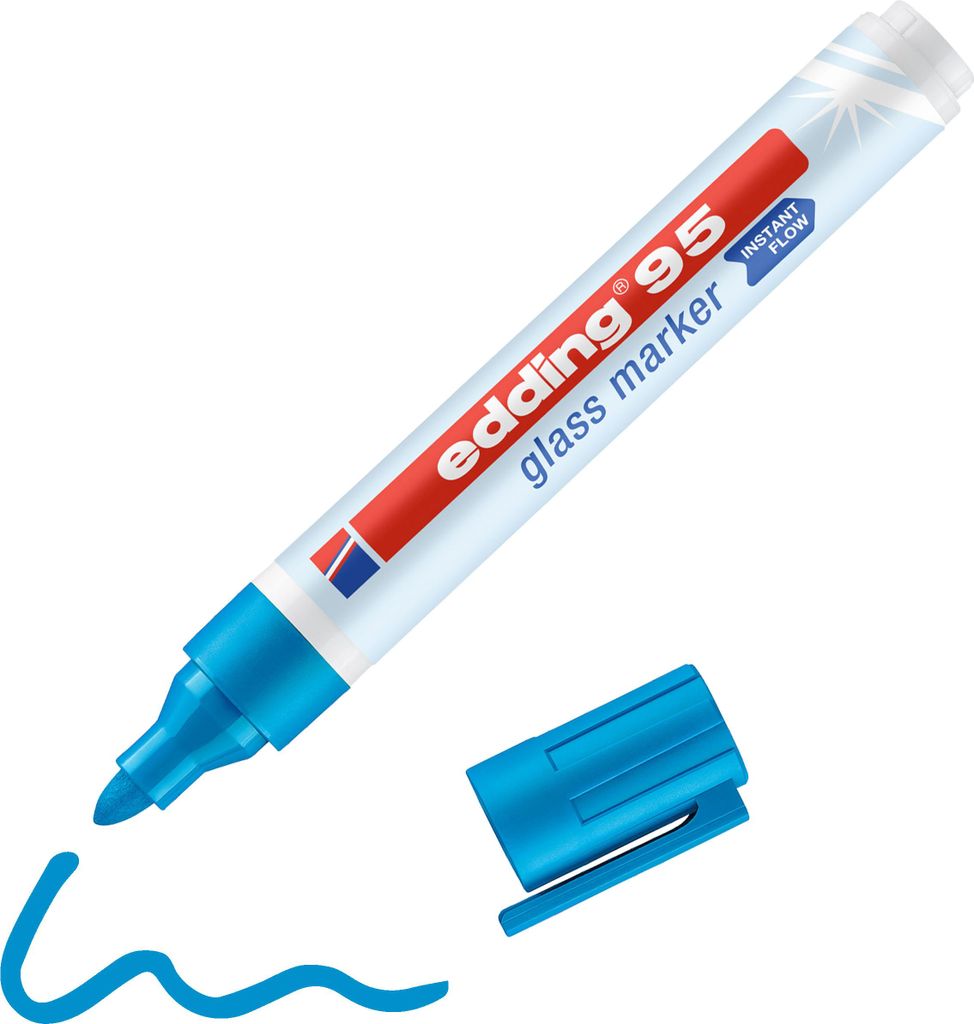 edding Glasboardmarker 95 4-95010 1,5-3mm Rundspitze hellblau