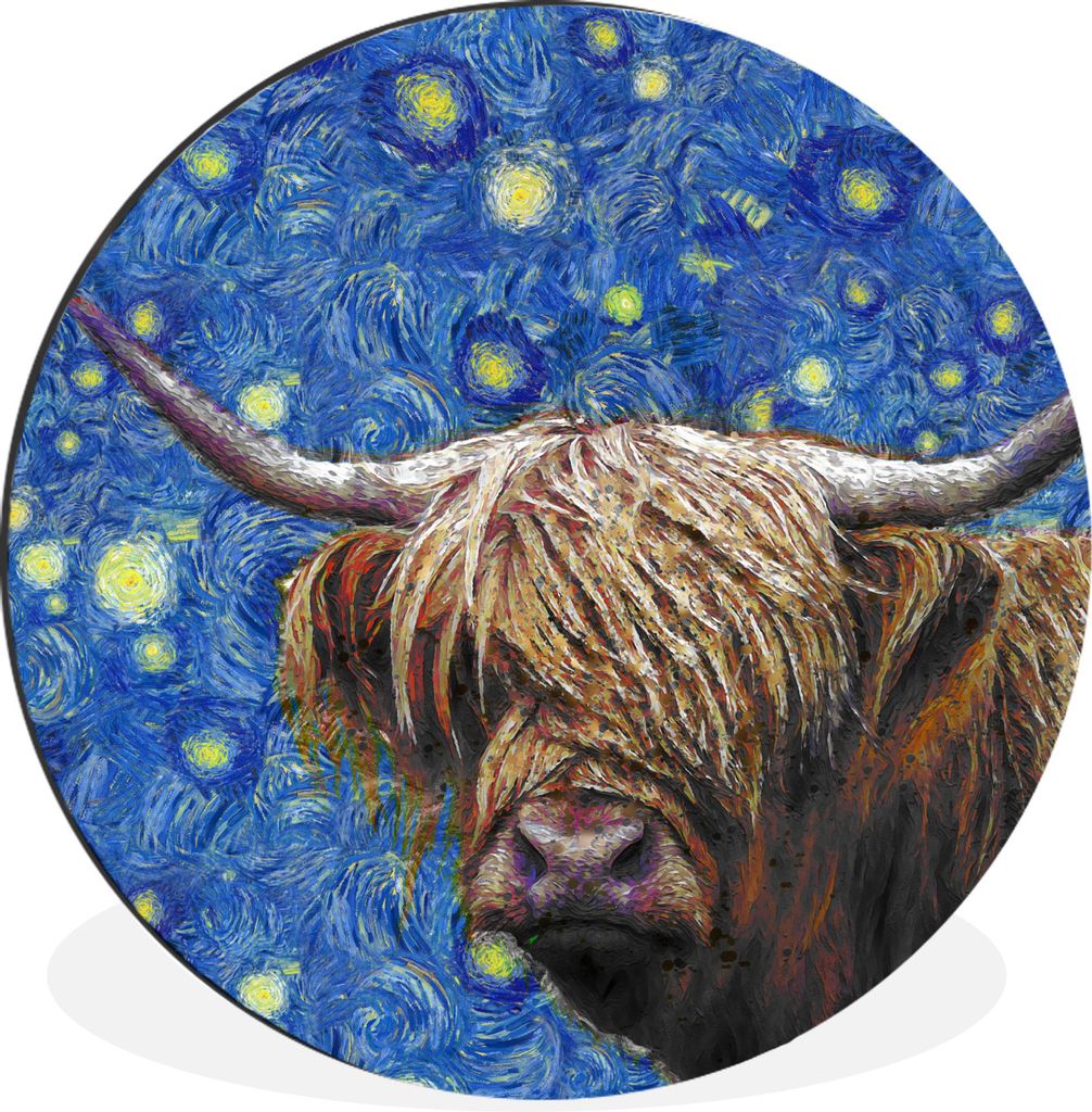 MuchoWow® Aluminium Wandkreis Van Gogh - Sternennacht - Produktbild 