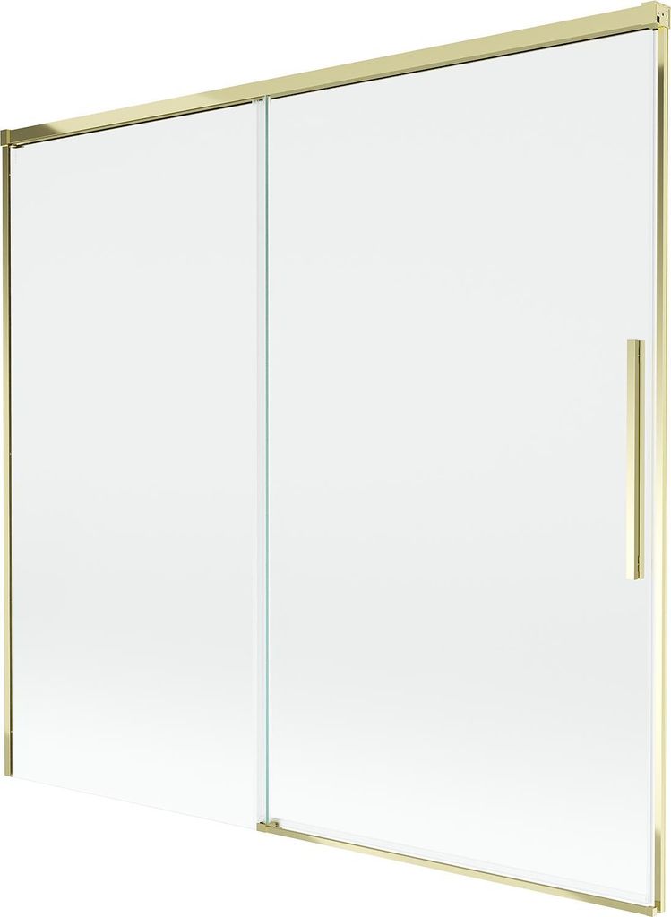 Mexen Rox Badewanne Paravent 2-flügelig zum Schieben 100 x 150 cm, transparent, Chrom - 8C9-100-003-01-00