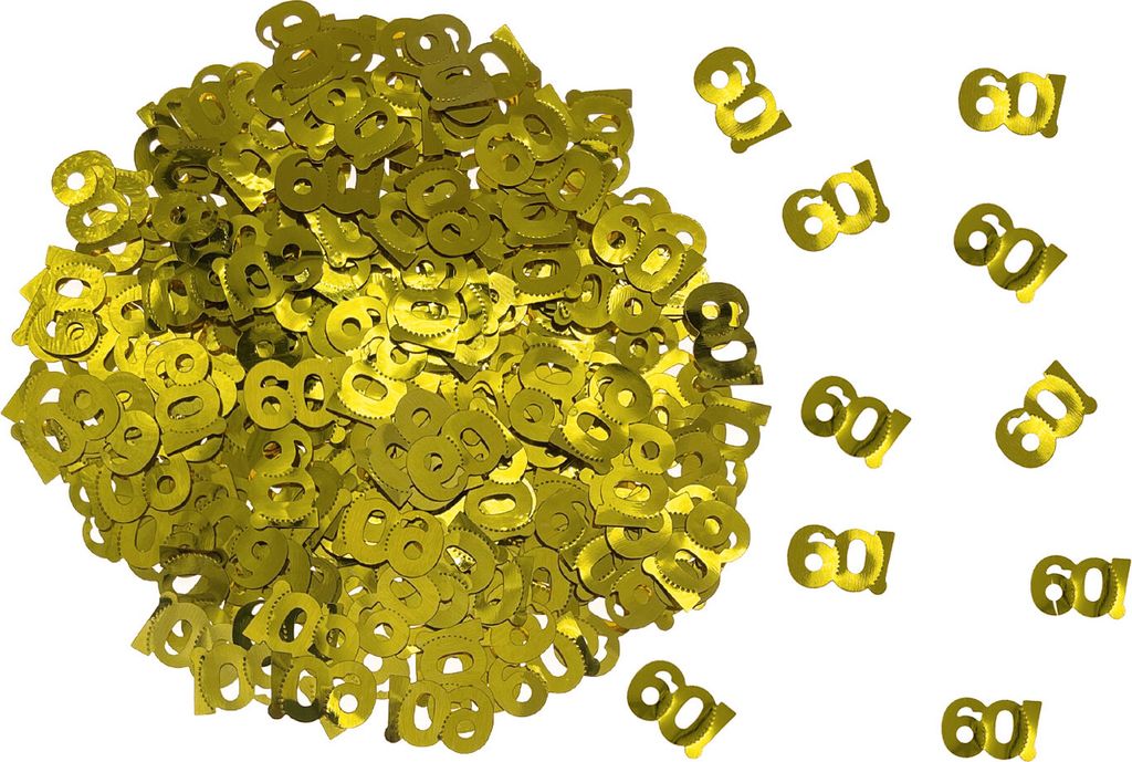 Oblique Unique Konfetti 60. Geburtstag Jubiläum Streudeko Tisch Deko 1500 Stk. Geburtstagsdeko gold