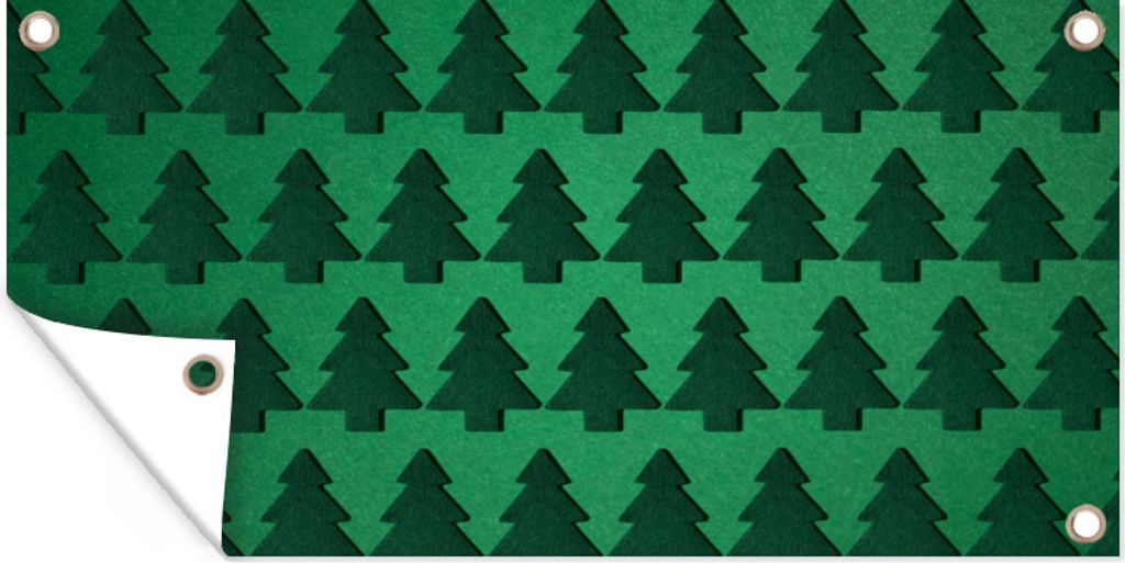MuchoWow 160x80 cm Outdoor-Poster Gartendeko Sichtschutz Garten Poster für den Garten Weihnachtsbäume - Weihnachten