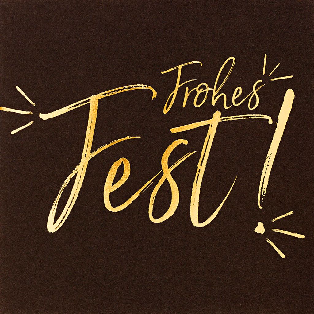 A Serie Black Gold Glückwunschkarte Weihnachten im Format 15 x 15 c