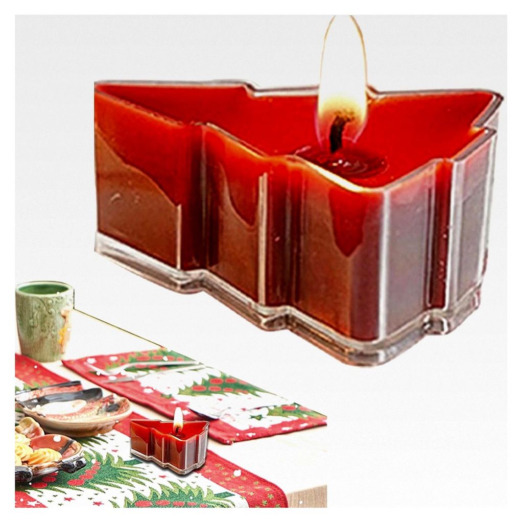 Weihnachtsbaumform, handgefertigte Weihnachtskerze | festliche Dekoration für Zuhause, Geburtstag, Büro, Schlafzimmer, Wohnzimmer, Wohnung, Feier...
