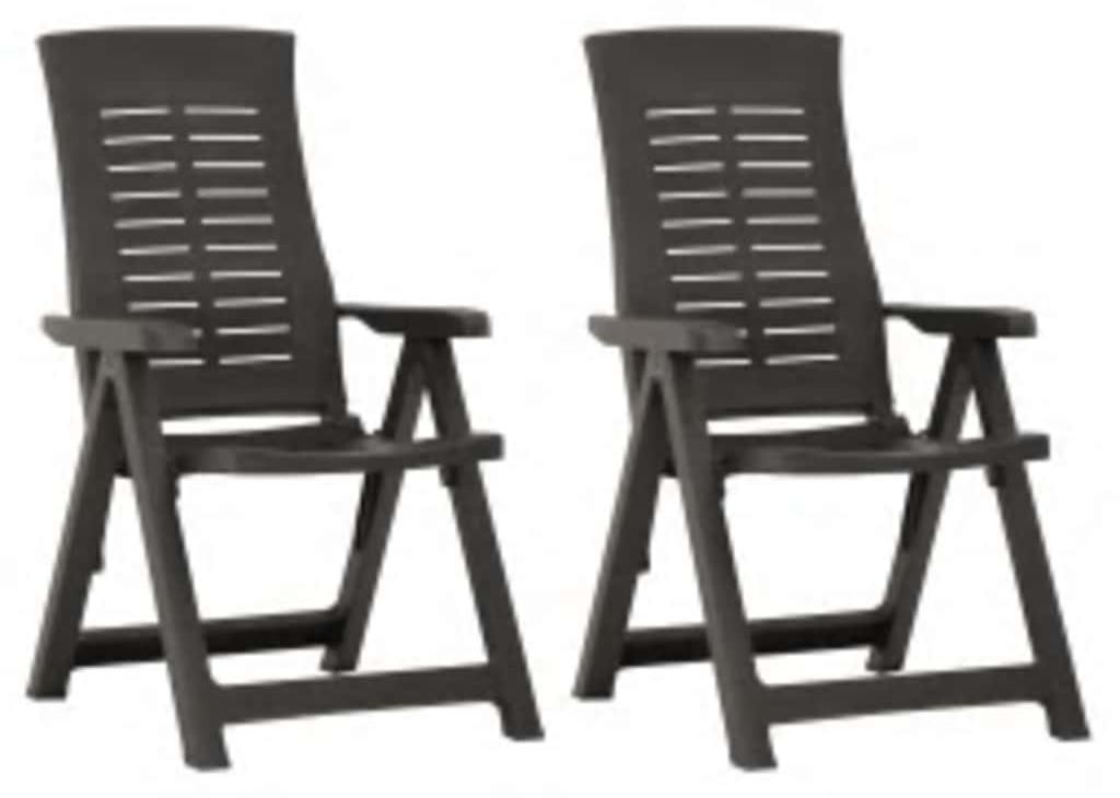 The Living Store Chaises de jardin réglables 2 pcs. Image du produit 