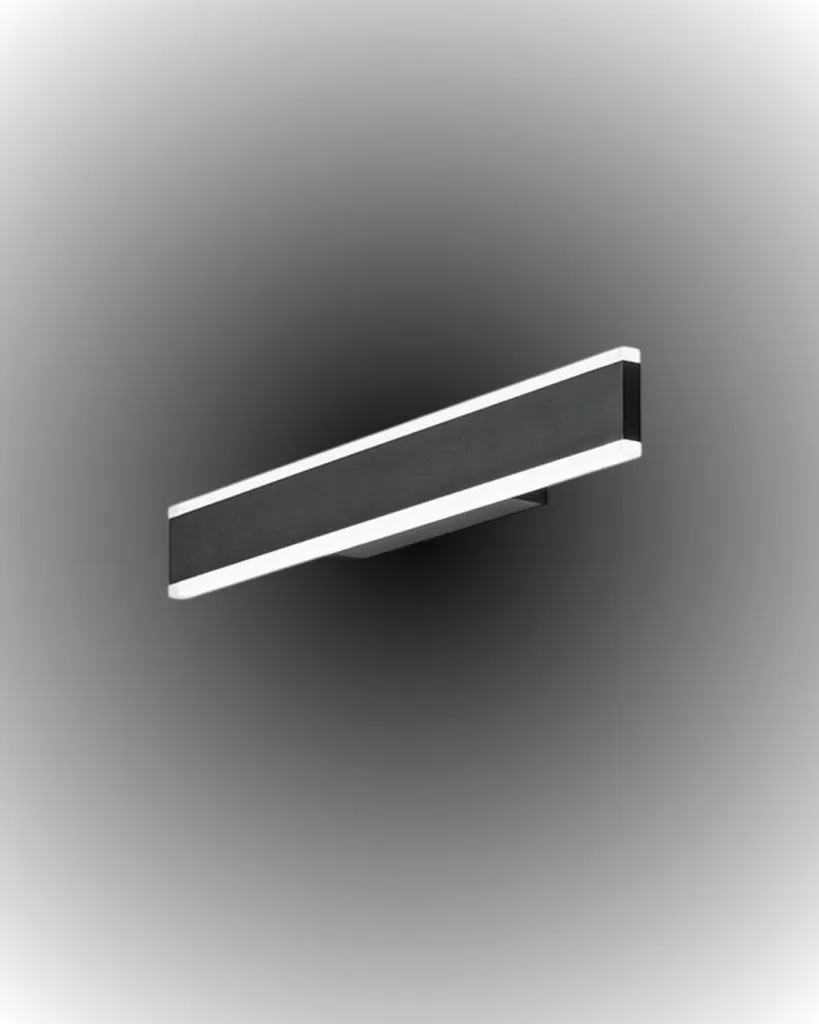 Éclairage Mural LED Salon et Chambre 16W CCT Design Aluminium Noir