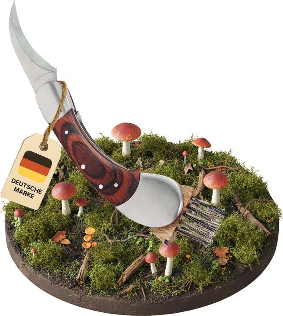 Dönges Pilzmesser mit Bürste, klappbar, inkl. Tasche 146323 (Pilzesammler)
