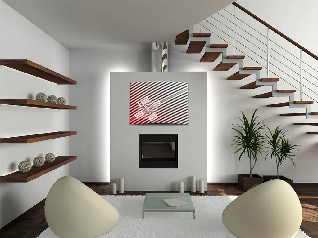 Horloge murale silencieuse Dixtime GR-034 à effet d'optique 3D moderne - 3