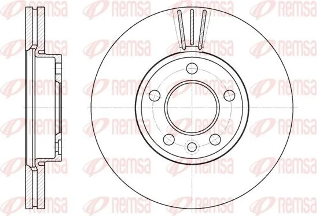 Disque de frein REMSA 6708.10 pour Sprinter et Transporter V OE G31Y26251