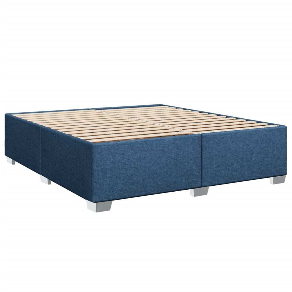 vidaXL Bettgestell ohne Matratze Blau 200x200 cm Stoff
