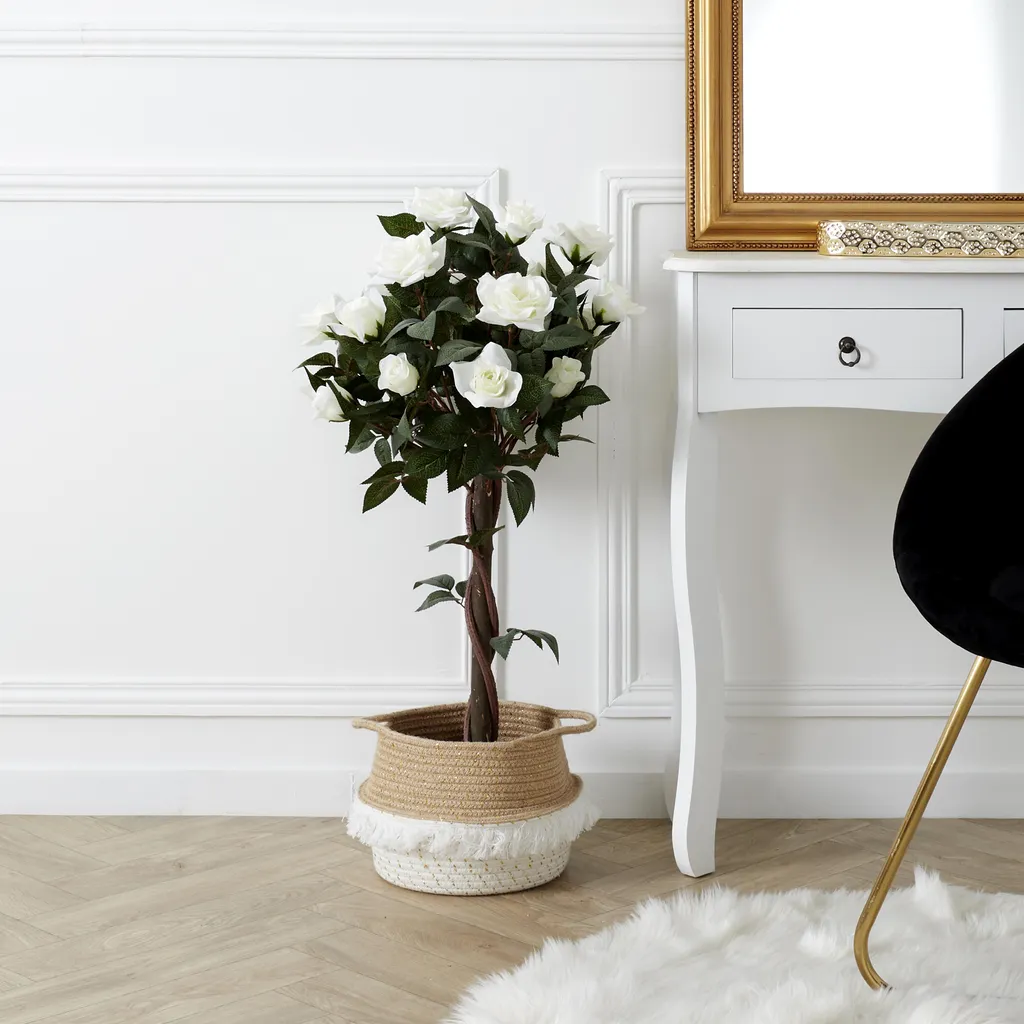 Rosier Artificiel 90cm - Fleur Artificielle Décoration Intérieur