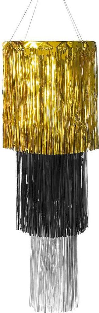 "PartyTime" Kronleuchter Metallic 110 cm | Gold Schwarz