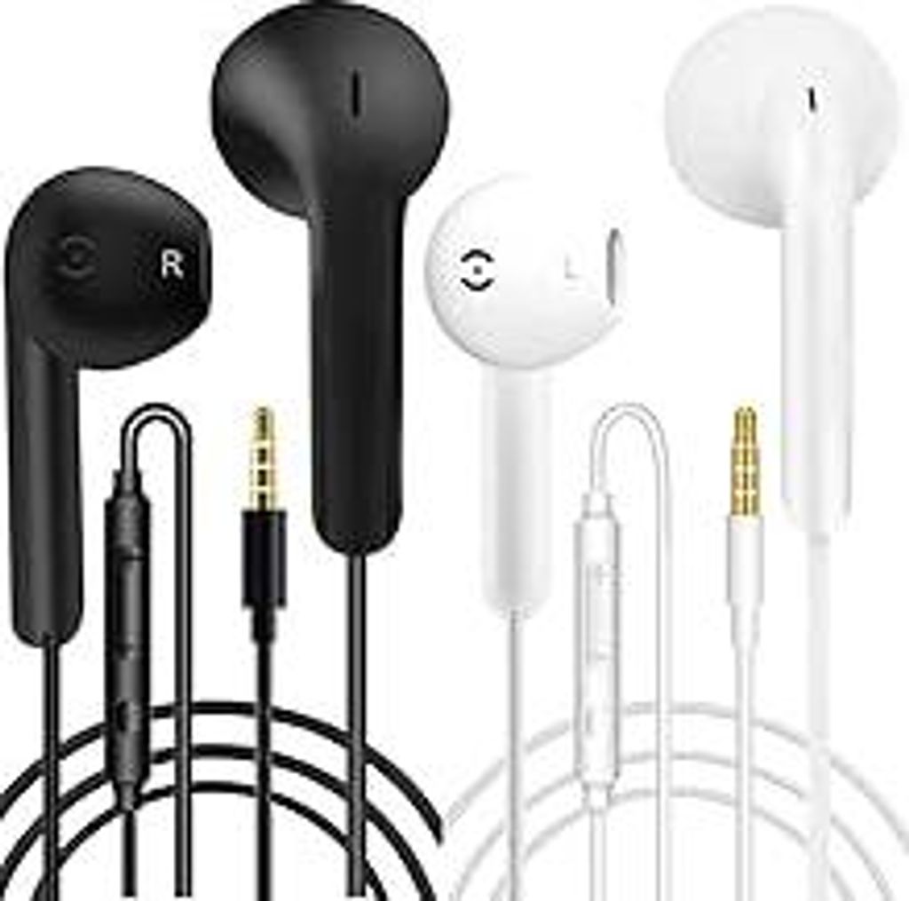 2 Pack kopfhörer mit Kabel in Ear kopfhörer Kabel Ohrhörer mit Mikrofon und Lautstärkeregler Headset mit 3.5mm Kopfhörern für Phone Samsung H...