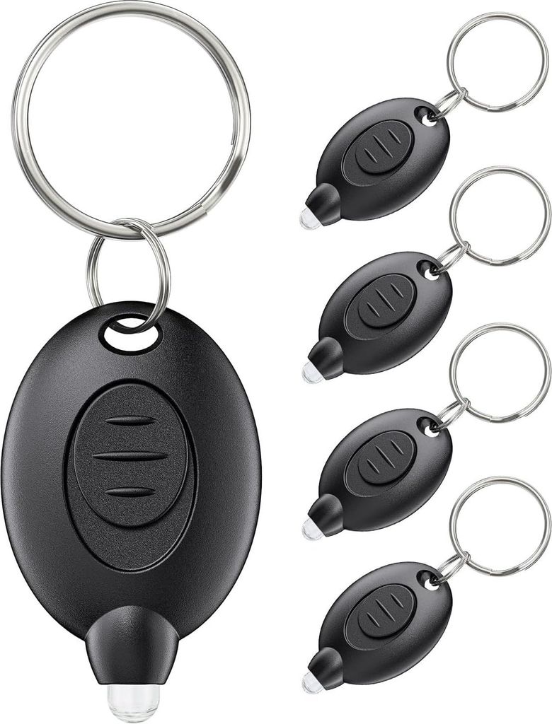 5er-Pack Mini-LED-Schlüsselanhänger-Licht, 12 Lumen, tragbar, ultrahell, batteriebetrieben, Schlüsselanhänger-Taschenlampe für Outdoor, Campin...