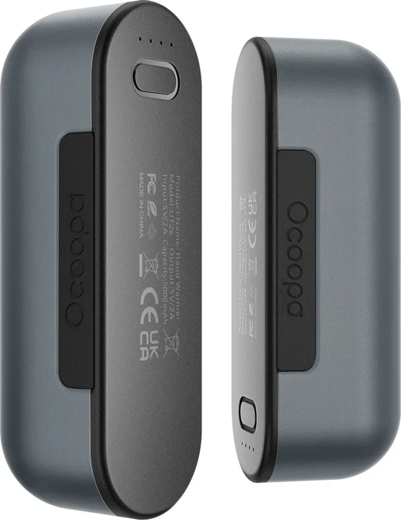 Ocoopa UT2s Scaldamani Magnetici Grigio - Power Bank Invernale