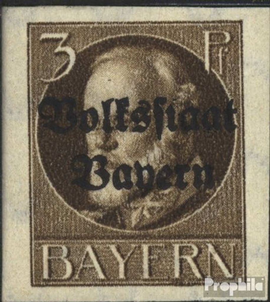 Briefmarken Bayern 1920 Mi 116B postfrisch König Ludwig mit Aufdruck