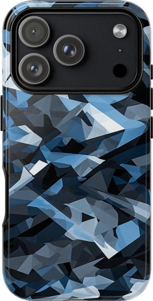 Urbanes Tarnmuster mit geometrischen Formen – Hülle Kompatibel mit iPhone 17 Pro