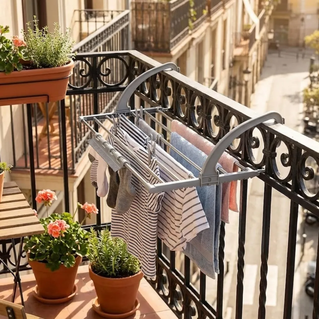 Séchoir à linge de balcon : la solution pour étendre sans encombrer le sol - 7