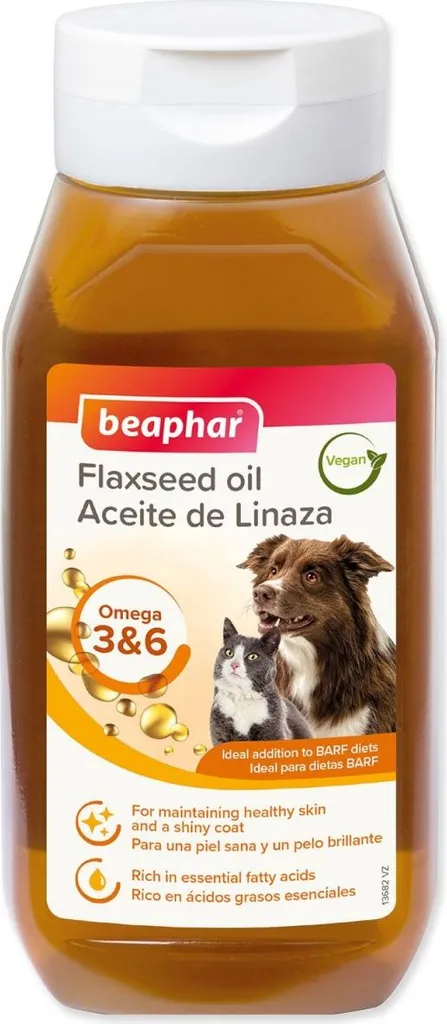 Beaphar Olio di Lino 430ml | Superfood Vegano per Cani e Gatti | Shop