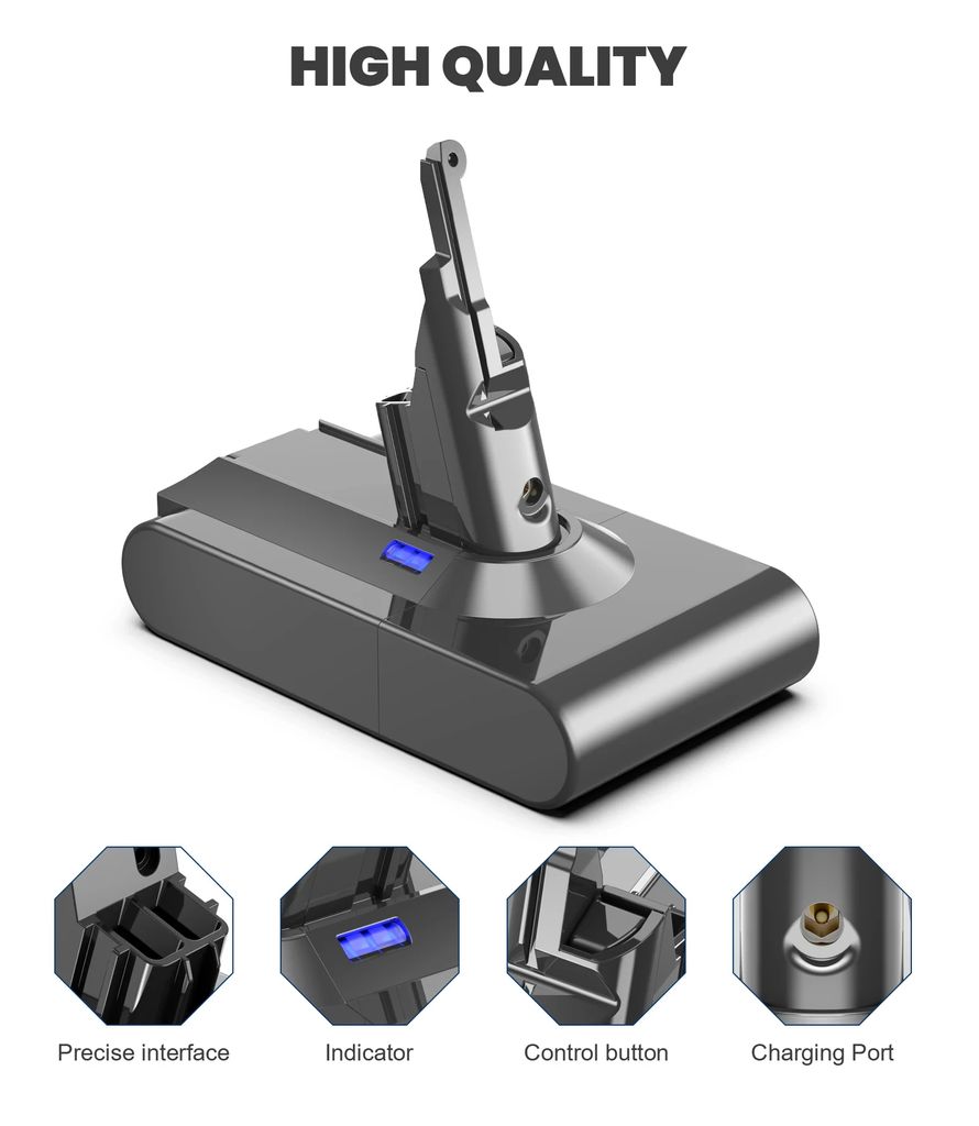 Náhradní baterie pro Dyson V8, kapacita 6000mAh, 21.6V, s Obrázek produktu 5