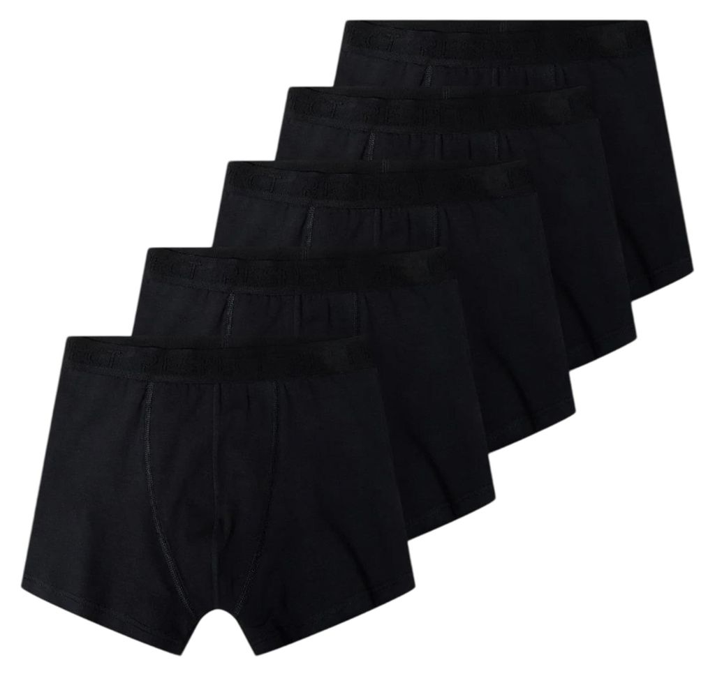 Minoti - Boxershorts für Herren, Gummizug in der Taille (5er-Pack) MN146 (XL) (Schwarz)
