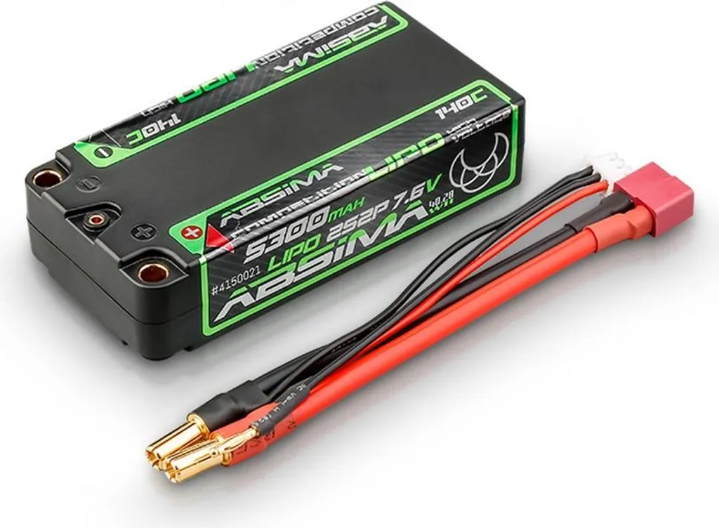 Batterie Competition Shorty LiPo HV 140C 2S2P 5300mAh avec Prises 5mm