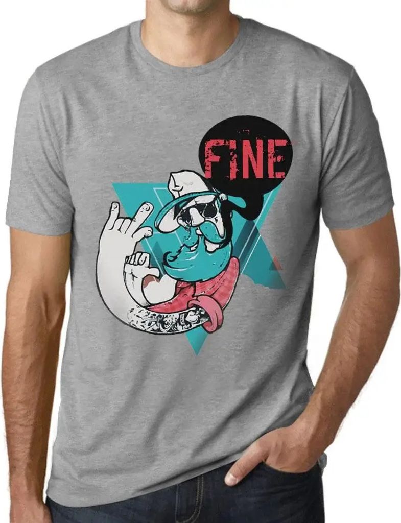 Herren Grafik T-Shirt Funky Grampa Fine Öko-Verantwortlich Vintage Jahrgang Kurzarm Lustige Druck Geburtstag Geschenk Mann