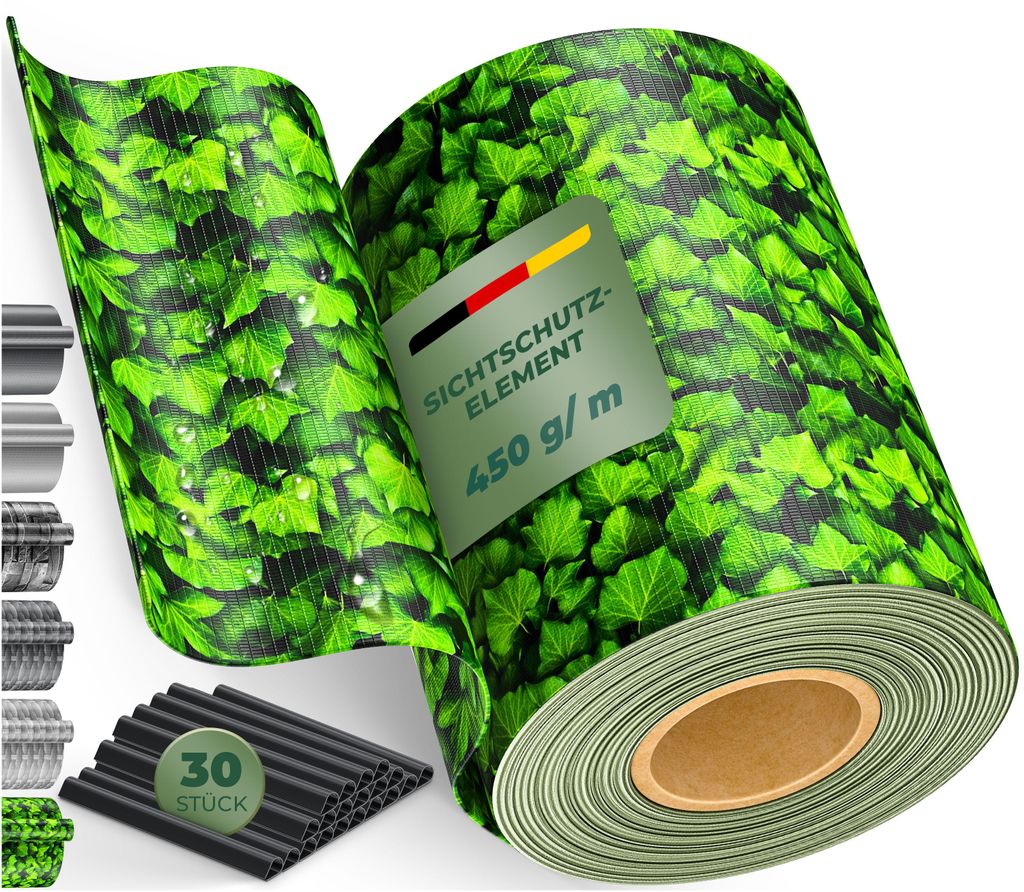 KESSER PVC Sichtschutzstreifen Sichtschutz Rolle Doppelstabmatten Zaun Blickdicht | Wetterfest und Windschutz | Zaunfolie Sichtschutz Garten Gart...