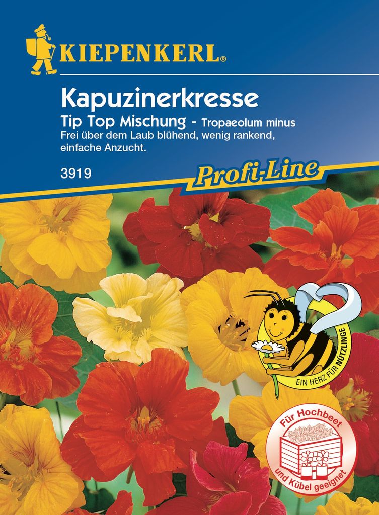 Kapuzinerkresse Tip Top Mischung für Hochbeet und Kübel geeignet