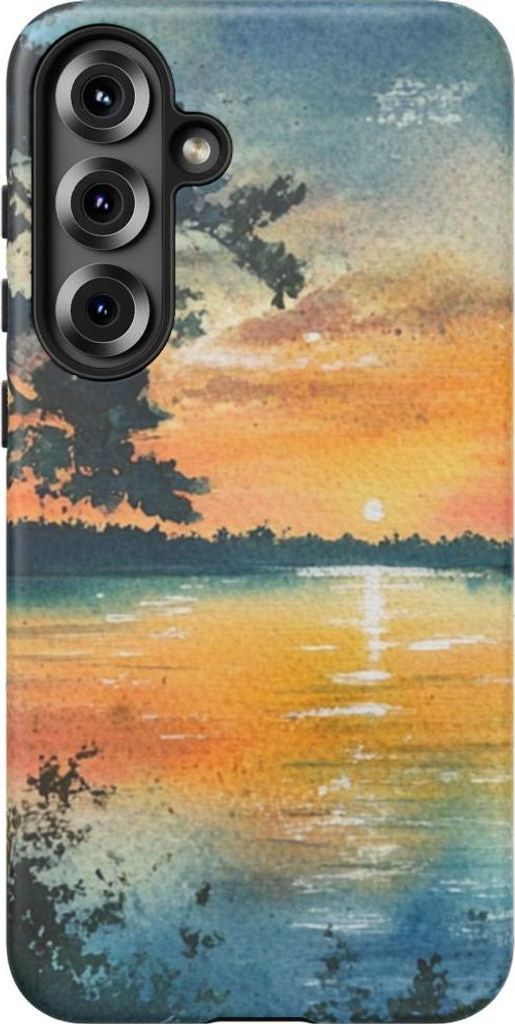 Segelboot am See bei Abenddämmerung – Hülle Kompatibel mit Galaxy S25 Plus