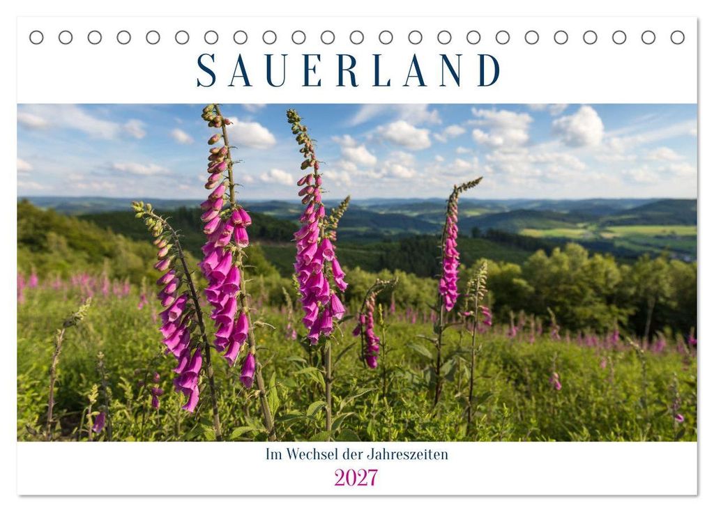 Das Sauerland im Wechsel der Jahreszeiten (Tischkalender 2027 DIN A5 quer), CALVENDO Monatskalender