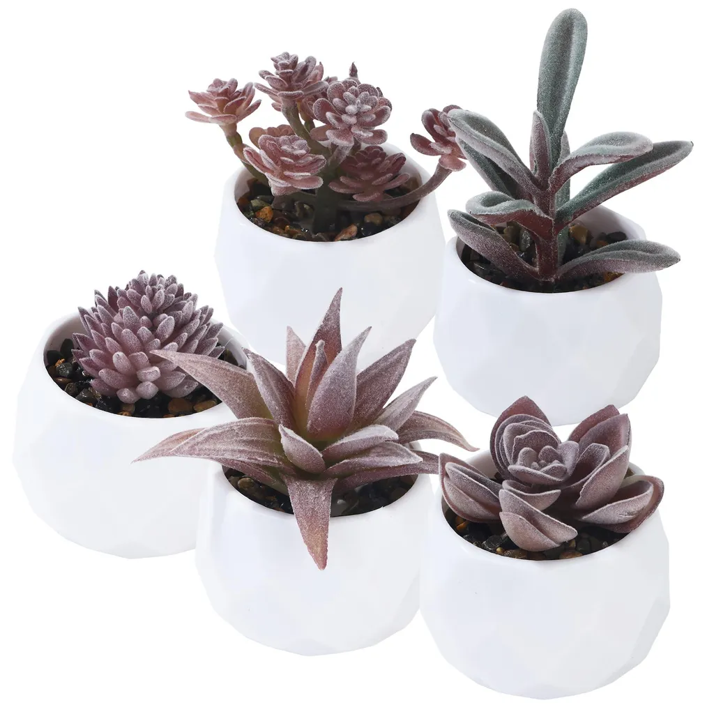Petites Plantes Artificielles Décoratives Roses pour Bureau et Salon