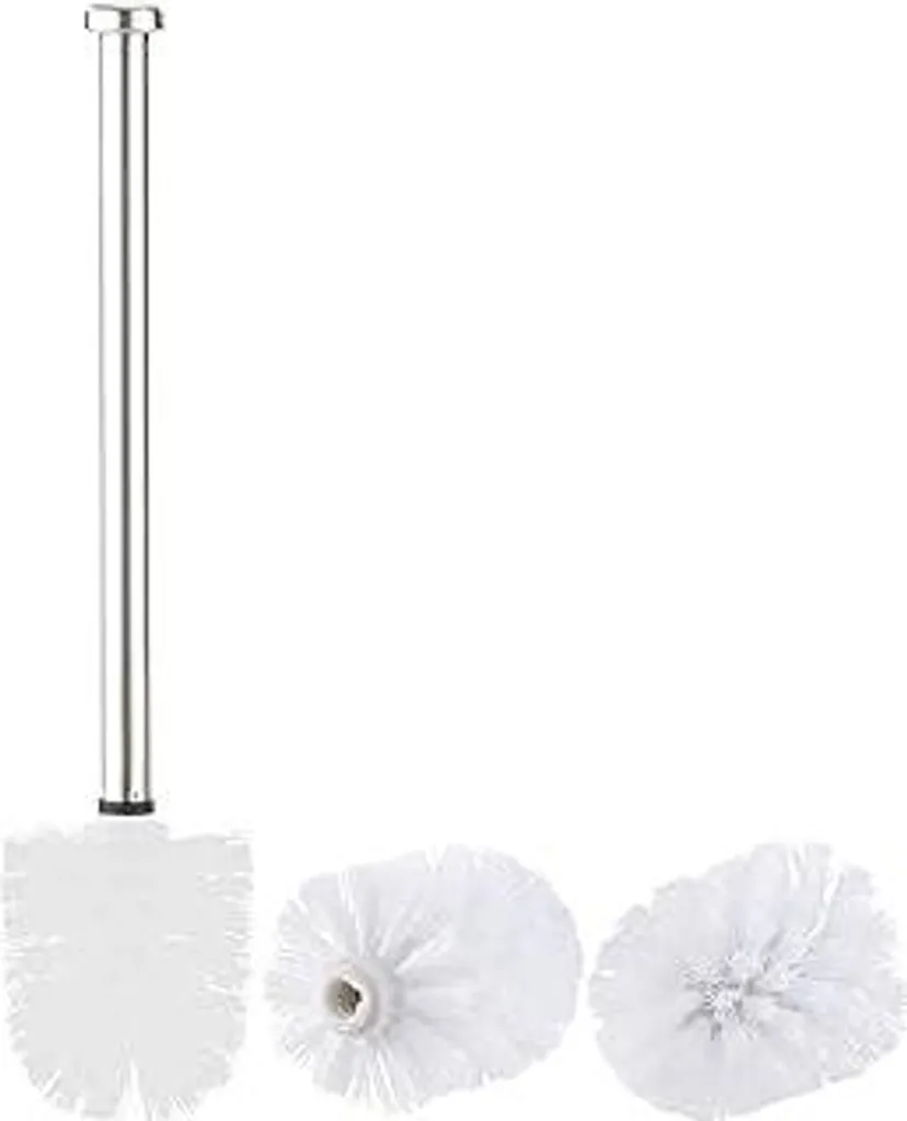 Kit Scopino WC Acciaio Inox + 3 Ricambi | Pulizia Profonda Ø 7 cm