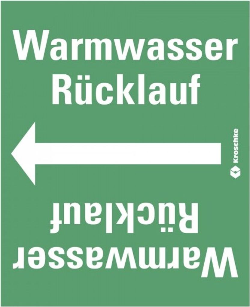 Dreifke Rohrleitungsband Warmwasser Rücklauf, praxisbewährt, ab Ø 50mm, grün...