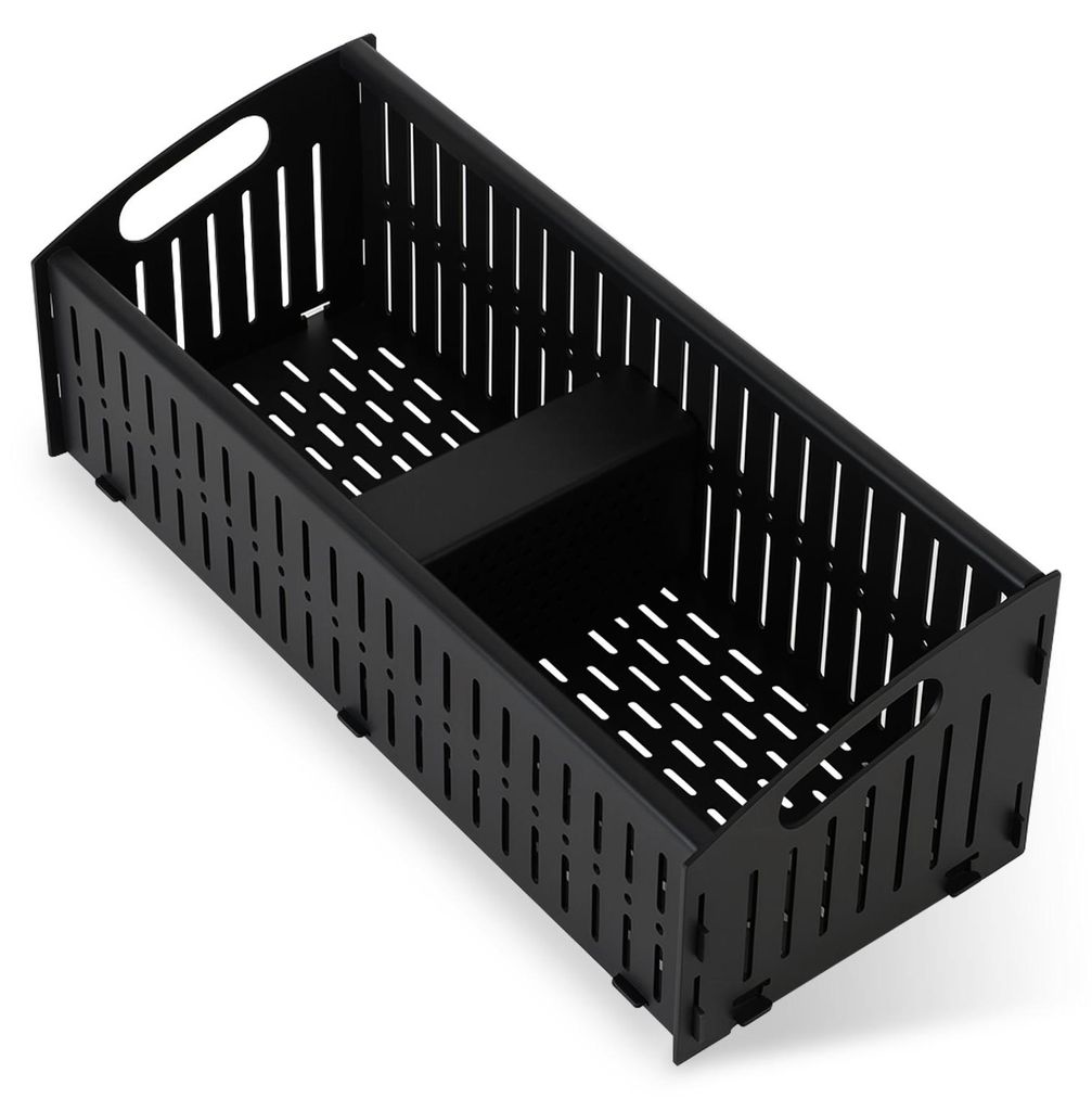 ISOISL Pelletkorb 48 x 20 x 17 cm 2 Brennkammern aus Stahl, Produktbild 