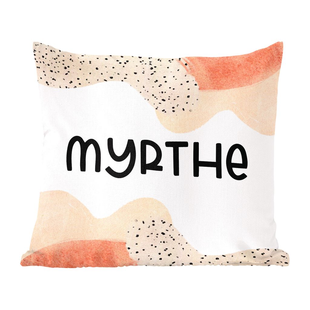 MuchoWow Zierkissen Sofakissen Wohnzimmer Dekokissen 50x50 cm Myrthe - Pastell - Mädchen - Komfort - Sofakissen