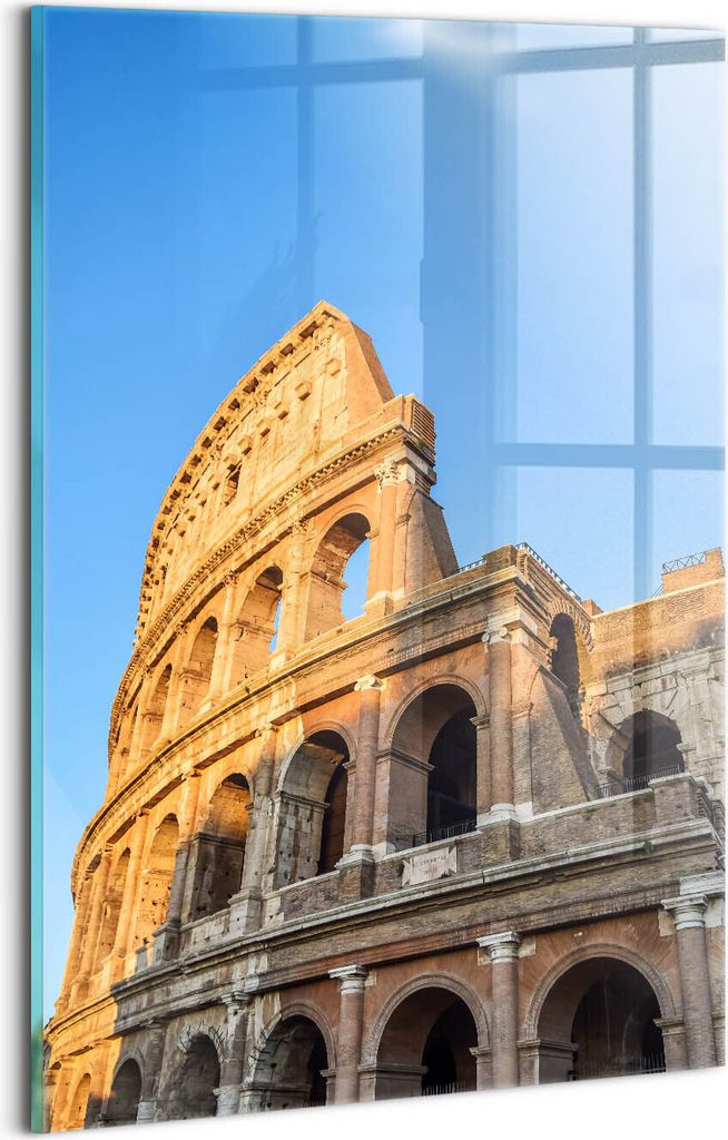 Designer Glasbild - Wandbild - Glas Bild - 20x30 cm - Kolosseum In Rom