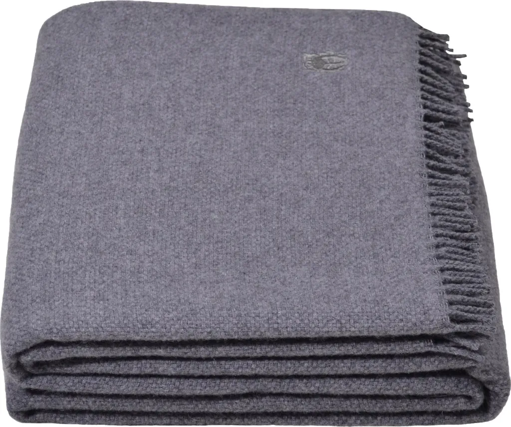 Zoeppritz Plaid Lana Vergine Grigio Melange 130x190 Basis Must Relax