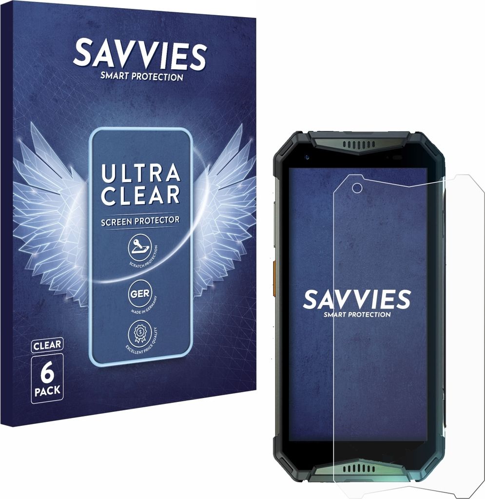 6x Für Ulefone Armor 20WT Schutzfolie Savvies Displayschutz Display Schutz Folie Klar Transparent