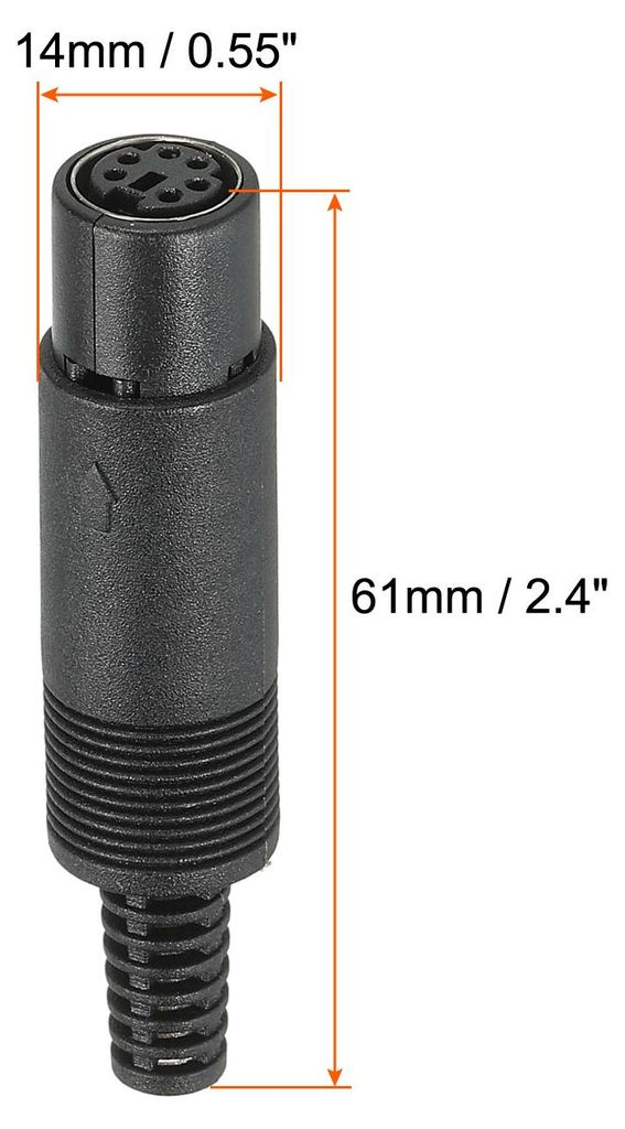 2 Stš¹ck S-DIN Buchse Adapter, 6Pin Mini Videoanschlš¹sse 6mm fš¹r TV DVD Player