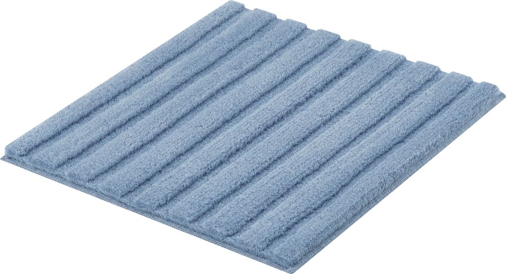 Kleine Wolke Badteppich CORD Stahlblau 60 x 60 cm