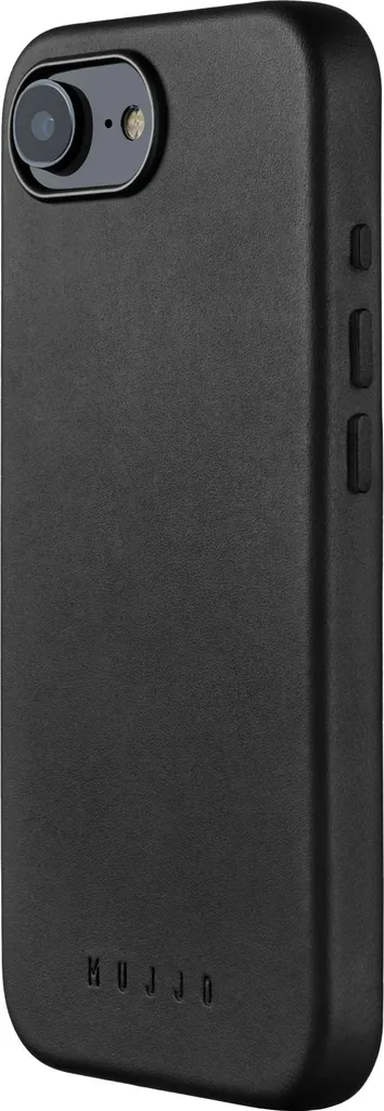 Housse cuir MagSafe pour iPhone 16e, Mujjo Leather Case noire - Protection Premium