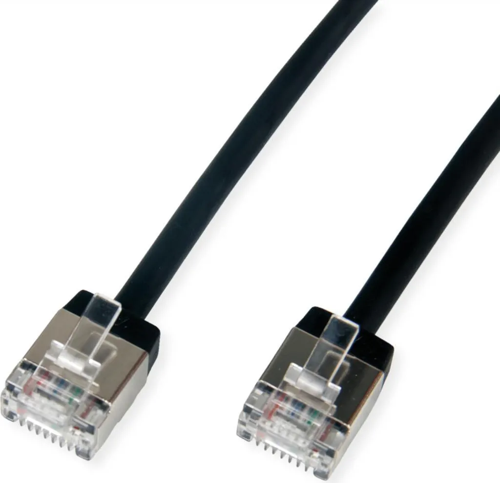 ROLINE Cat.6A 5m Black Patch Cable U/FTP - High Speed 10Gbps Ethernet