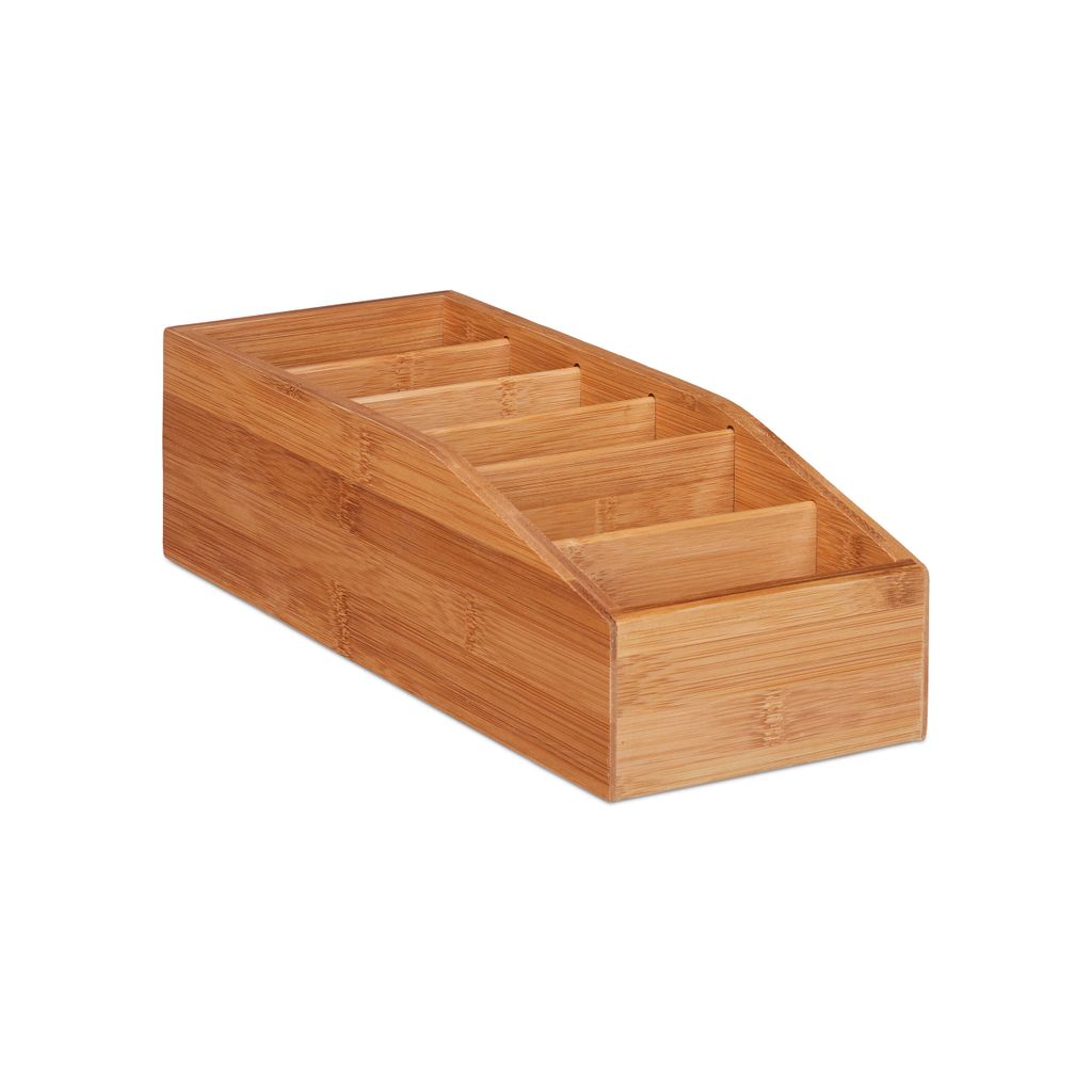 2 Stück Stapelbare Bambus-Aufbewahrungsboxen – Lang, 31,5 X 18 X 12,5 Cm