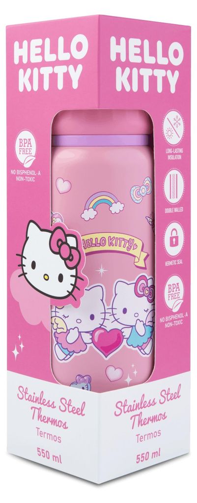 Gourde isotherme en métal Hello Kitty 550 ml, rose clair Image du produit 