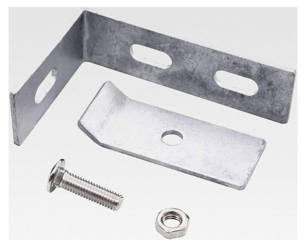 10 Sets Doppelstabmattenzaun Wandverbinder Eckverbinder, Verzinkter Stahl + Edelstahl