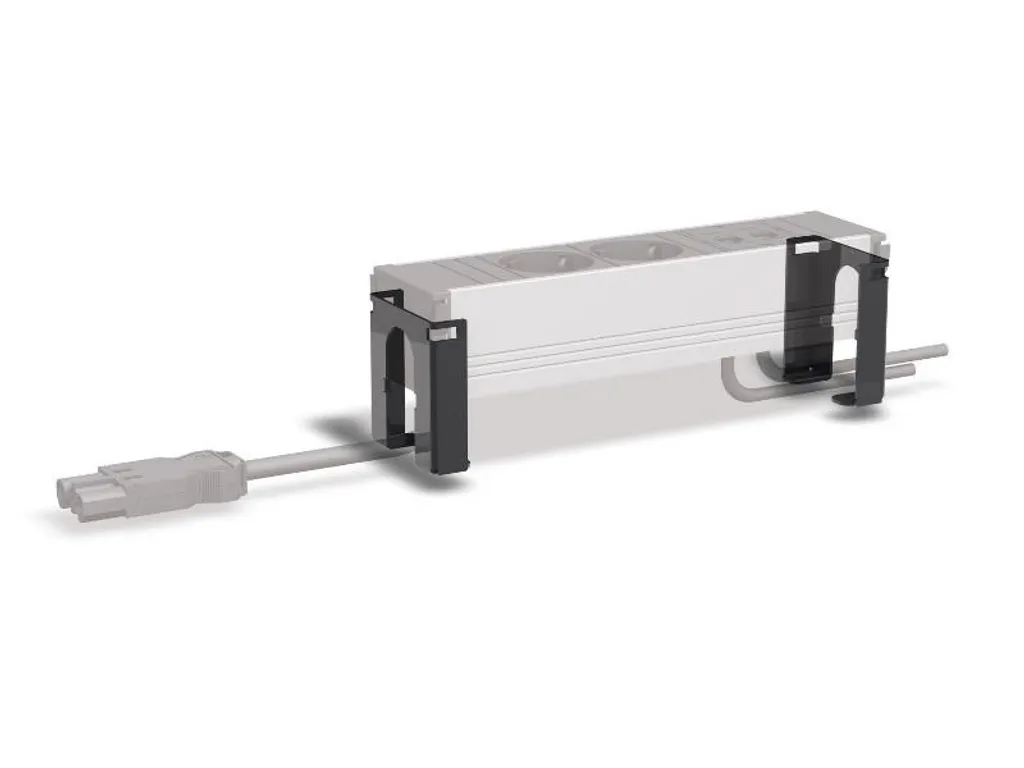 Support de Fixation Individuel BACHMANN CONI pour Boîtier de Bureau Noir