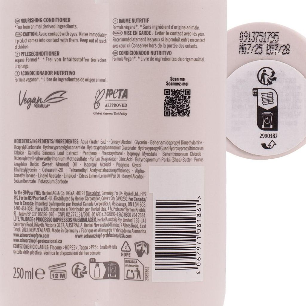 Schwarzkopf BlondMe Bond Repair Nourishing Conditioner Image du produit 